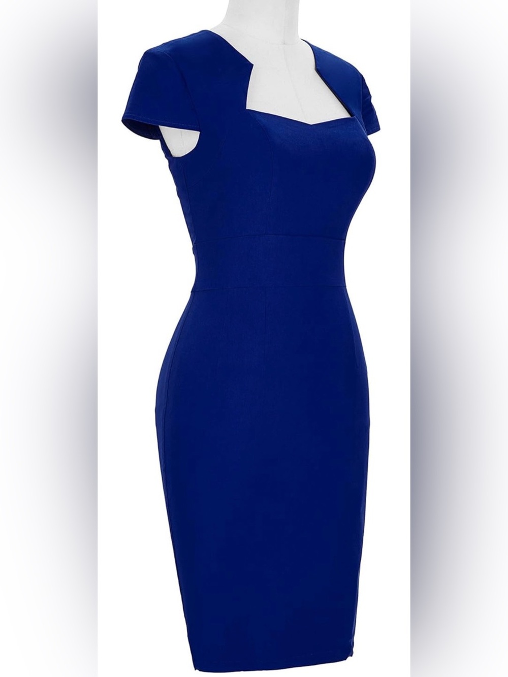 Grace Karin Cobalt Blue Midi Sheath Dress